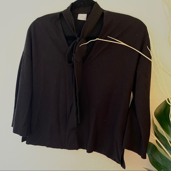 ZARA Cropped Top w/ Neck Tie - Picture 3 of 12